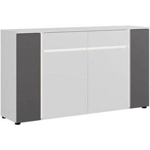 Sideboard INOSIGN Gravit Sideboards Gr. B/H/T: 150 cm x 84 cm x 37 cm, 2, weiß (weiß, grau) Sideboards Breite ca. 150 cm