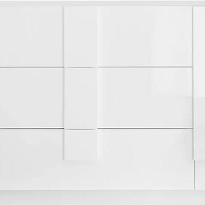 Sideboard INOSIGN Jupiter Sideboards Gr. B/H/T: 181 cm x 90 cm x 44 cm, 3, weiß (weiß hochglanz lack) Sideboards Breite 181cm mit 3 Schubkästen