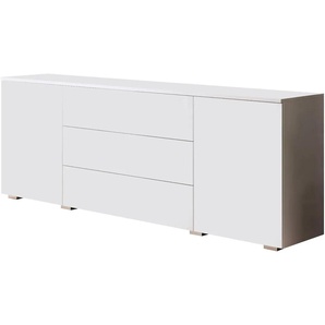 Sideboard INOSIGN PARIS, weiß (weiß matt, weiß hochglanz), B:150cm H:68cm T:39cm, Sideboards, Moderne 150cm breite grifflose Kommode, vielseitig einsetzbar
