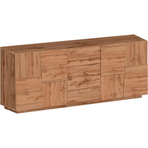 Sideboard INOSIGN Pongo Sideboards Gr. B/H/T: 220 cm x 86 cm x 44,2 cm, 3, braun (oak wotan) Sideboards