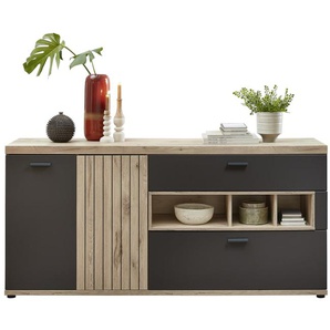 Sideboard Lamella, Cosmos grey, Viking Oak Nachbildung