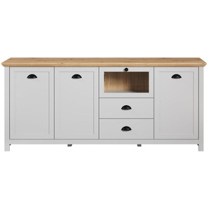 Sideboard Landside, Lichtgrau Melamin, Artisan Eiche Nachbildung