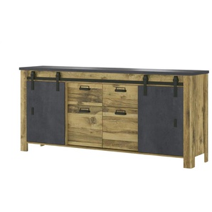 Sideboard  Ledro ¦ holzfarben ¦ Maße (cm): B: 201 H: 91 T: 44.0