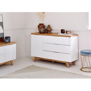 Sideboard 120 x 77 x 39cm Weiß