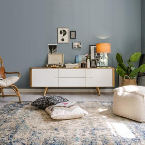 Sideboard I 180cm Braun/Weiß/Weiß