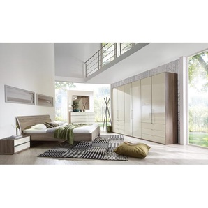 Sideboard Loft 149 x 82 x 42cm Braun/Beige/Glas Magnolie/Trüffeleiche Dekor