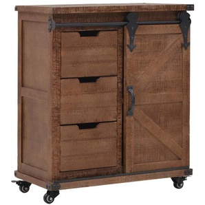 Sideboard Massivholz Tanne 64x33,5x75 cm Braun