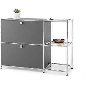 Sideboard Metall »CN3« mit 2 Klappenfächern, grau