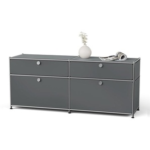 Sideboard Metall »CN3« mit 2 Klappenfächern und 2 Schubladen, grau