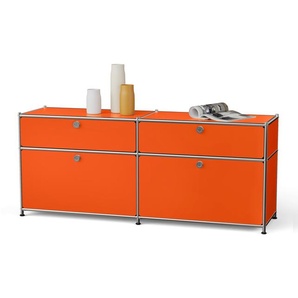 Sideboard Metall »CN3« mit 2 Klappenfächern und 2 Schubladen, orange