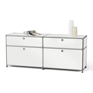 Sideboard Metall »CN3« mit 2 Klappenfächern und 2 Schubladen, weiß