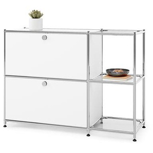 Sideboard Metall »CN3« mit 2 Klappenfächern, weiß