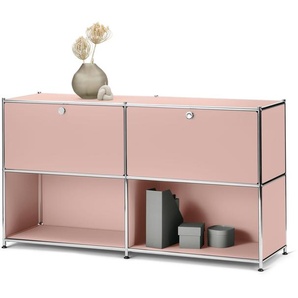 Sideboard Metall »CN3« mit 2 versetzbaren Klappenfächern, altrosa