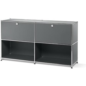 Sideboard Metall »CN3« mit versetzbaren Klappenfächern, grau
