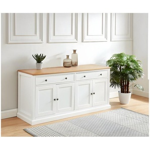 Sideboard mit 4 Türen & 2 Schubladen - Kiefernholz - Weiß - HONFLEUR