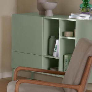 Sideboard mit Kufen - Salbeifarben, matt - Holz -
