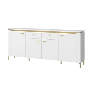Sideboard mit Softclose Losini ¦ weiß ¦ Maße (cm): B: 200,3 H: 87,3 T: 40.0