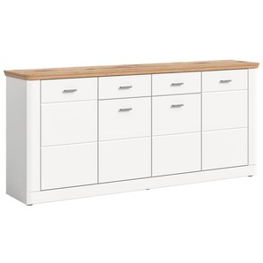 Sideboard  Modern Times, weiß/Eiche-Nachbildung