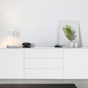 Sideboard Monaco 180 cm - Weiß hochglanz lackiert
