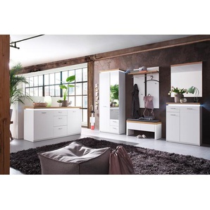 Sideboard 156 x 82 x 44cm Braun/Weiß