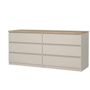 Sideboard   Nardo ¦ beige ¦ Maße (cm): B: 153,8 H: 70,1 T: 50.0