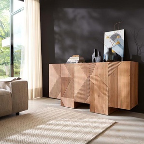 Sideboard Naxxar 180 cm Akazie Natur 5 Türen, Dielenmöbel