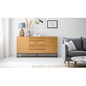 Sideboard mit 2 Türen 165 x 86 x 40cm Braun/Eiche