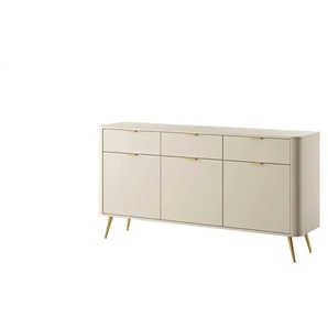 Sideboard  Oval ¦ beige ¦ Maße (cm): B: 163,5 H: 84