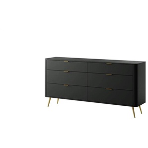 Selsey Sideboard Oval ¦ schwarz ¦ Maße (cm): B: 172 H: 83,6