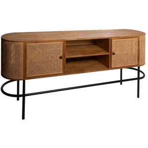 Sideboard Piana Teakholz, Rattan, 180x90 cm