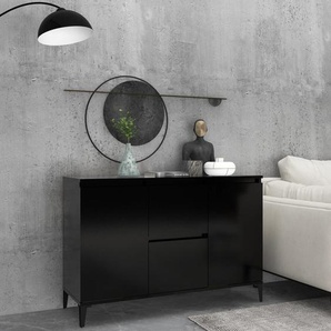 Sideboard Schwarz 102x35x70 cm Holzwerkstoff