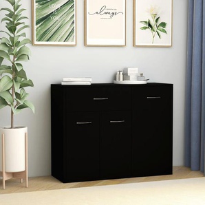 Sideboard Schwarz 88x30x70 cm Holzwerkstoff