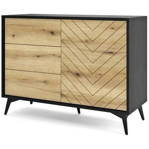 Sideboard Diamond ¦ schwarz ¦ Maße (cm): B: 104 H: 77