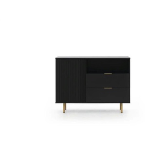 Sideboard  Bianco ¦ schwarz ¦ Maße (cm): B: 107 H: 80
