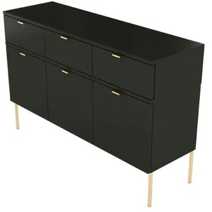 Sideboard  Polka ¦ schwarz ¦ Maße (cm): B: 120 H: 78