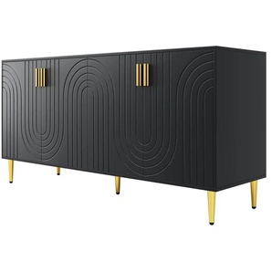 Sideboard ¦ schwarz ¦ Maße (cm): B: 152 H: 75