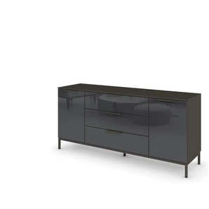 Sideboard  Frome ¦ schwarz ¦ Maße (cm): B: 160 H: 72