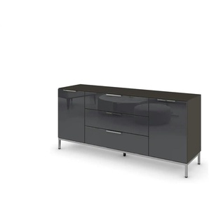Sideboard  Frome ¦ schwarz ¦ Maße (cm): B: 160 H: 72
