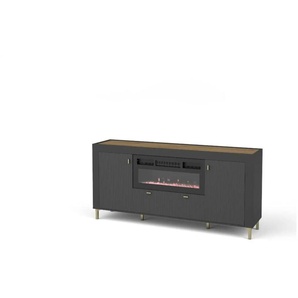 Sideboard  Mossa ¦ schwarz ¦ Maße (cm): B: 177,1 H: 83,6
