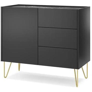 Sideboard Harmony ¦ schwarz ¦ Maße (cm): B: 97 H: 83