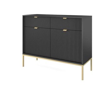 Sideboard - schwarz - Materialmix - 104 cm - 83 cm | Möbel Kraft