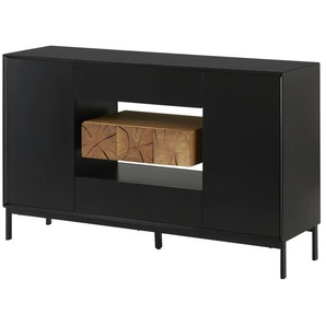 Sideboard - schwarz - Materialmix - 140 cm - 85 cm - cm 40,0 | Möbel Kraft