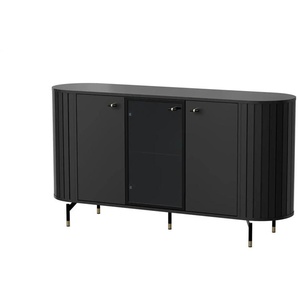 Sideboard - schwarz - Materialmix - 150 cm - 81 cm | Möbel Kraft