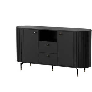 Sideboard - schwarz - Materialmix - 150 cm - 81 cm | Möbel Kraft