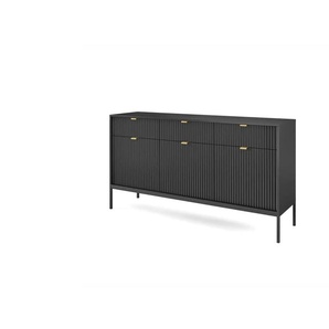 Sideboard - schwarz - Materialmix - 154 cm - 83 cm | Möbel Kraft