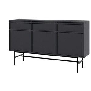 Sideboard - schwarz - Materialmix - 154 cm - 89 cm | Möbel Kraft