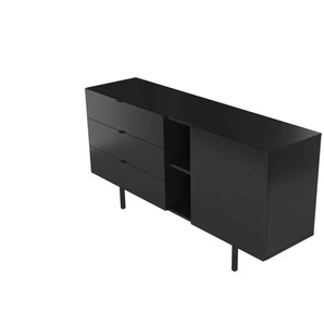Sideboard - schwarz - Materialmix - 160 cm - 80 cm | Möbel Kraft
