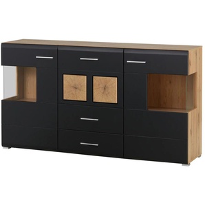 Sideboard - schwarz - Materialmix - 170 cm - 94 cm - cm 42,0 | Möbel Kraft