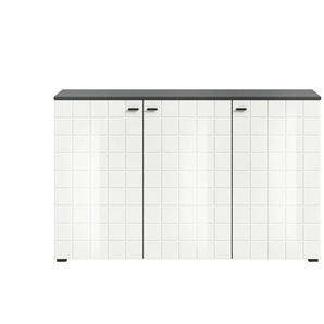 Sideboard - silber - Materialmix - 138 cm - 86 cm | Möbel Kraft