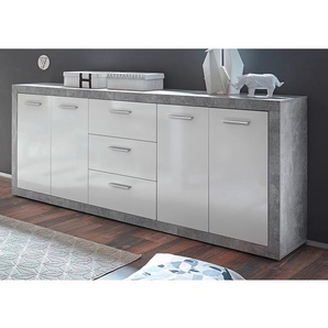 Sideboard Solidus Par 207 x 92 x 41cm Grau/Weiß